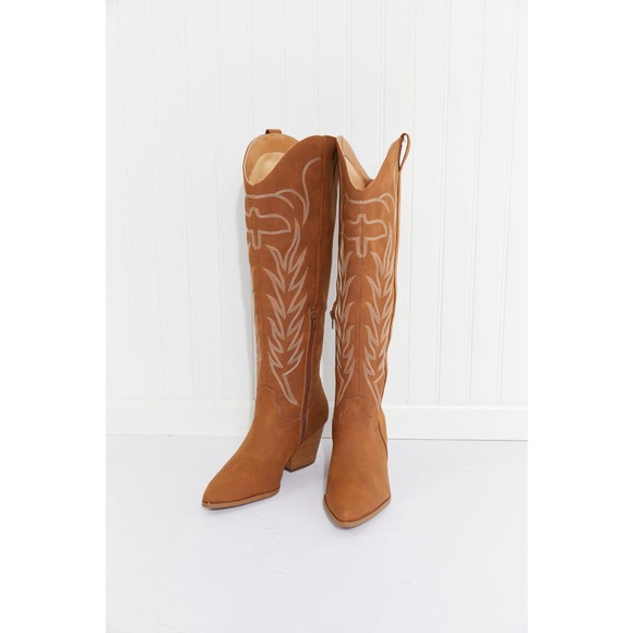 Cheyenne Nights Embroidered Knee High Cowboy Boots - Picture 5 of 7